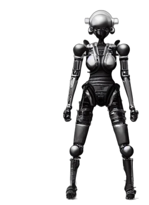 robot, staff, weapon, jacket transparent PNG cut-out