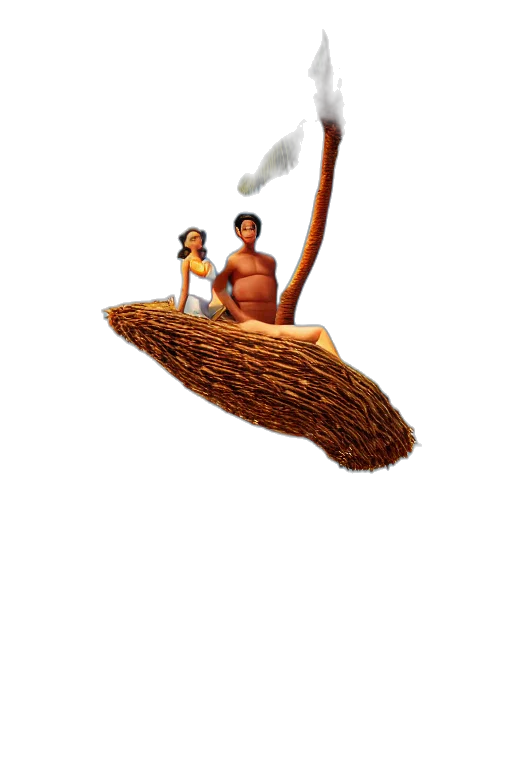 staff, umbrella, weapon, hair transparent PNG cut-out