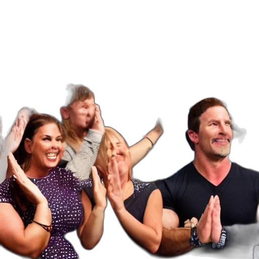 staff, audience, clapping, each transparent PNG cut-out