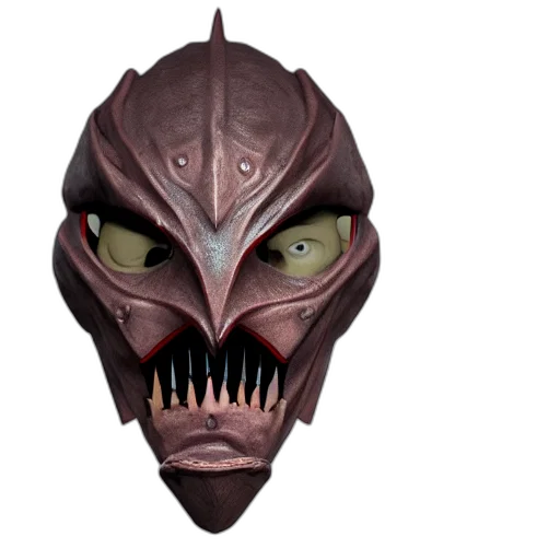 mask, creature, face, 3d render, concept art, fantasy art, photorealistic, outer space transparent PNG cut-out