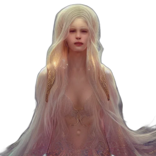 dress, hair, face, creature transparent PNG cut-out