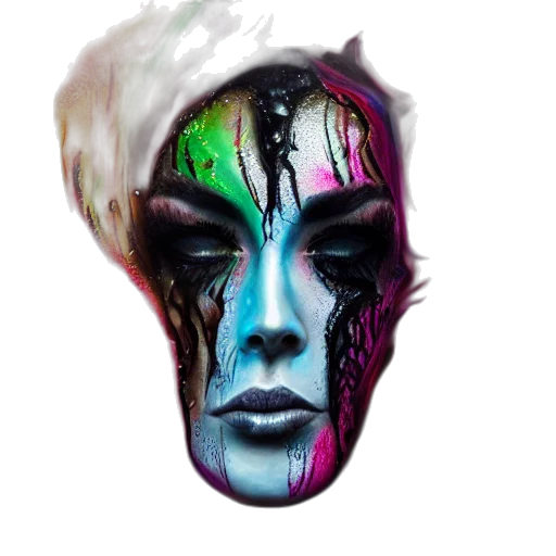 face, mask, creature, hair transparent PNG cut-out