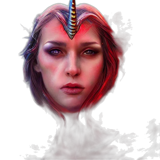 face, creature, crown, dragon, fantasy art, photorealistic, concept art, watercolor transparent PNG cut-out