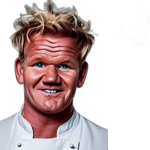 food, face, hair, creature, photorealistic, portrait, chef, gordon transparent PNG cut-out