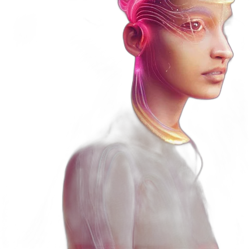 face, hat, robot, mask, photorealistic, concept art, 3d render, fantasy art transparent PNG cut-out