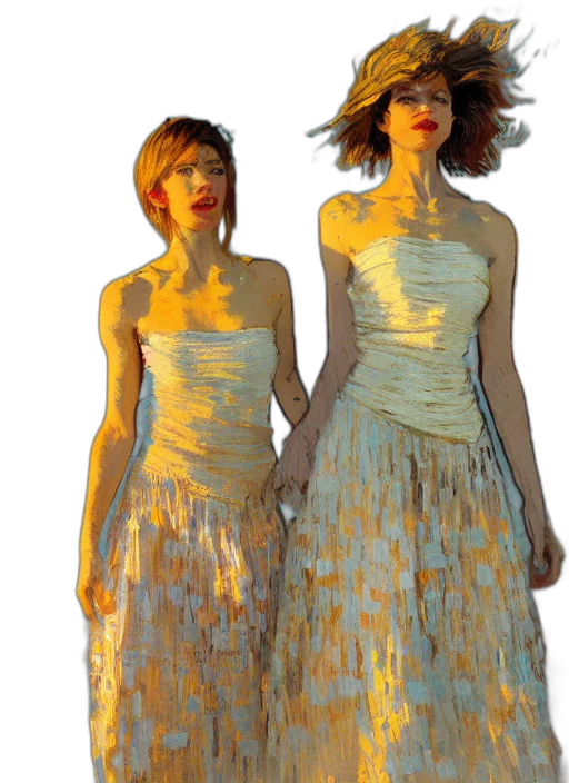 dress, 3d render, concept art, photorealistic, golden, pastel, blue, portrait transparent PNG cut-out