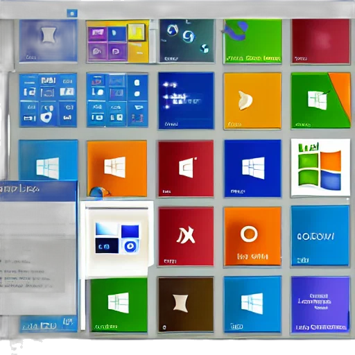 3d render, blue, colorful, windows, night transparent PNG cut-out