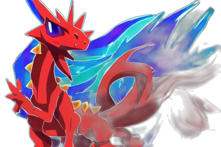 dragon, fantasy art, concept art, pixel art, 3d render, red, colorful, real transparent PNG cut-out
