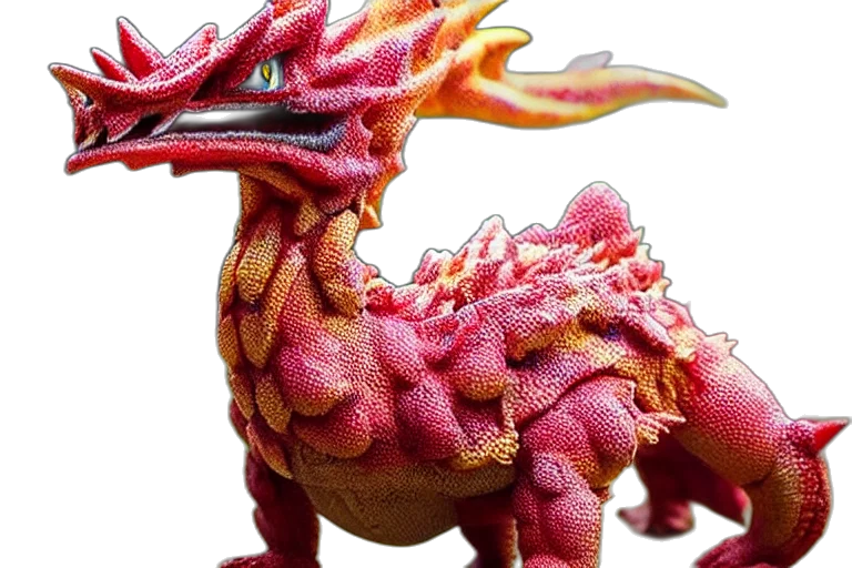 dragon, creature, crown, animal, 3d render, photorealistic, fantasy art, concept art transparent PNG cut-out