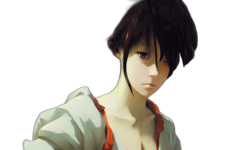 face, jacket, staff, robot transparent PNG cut-out