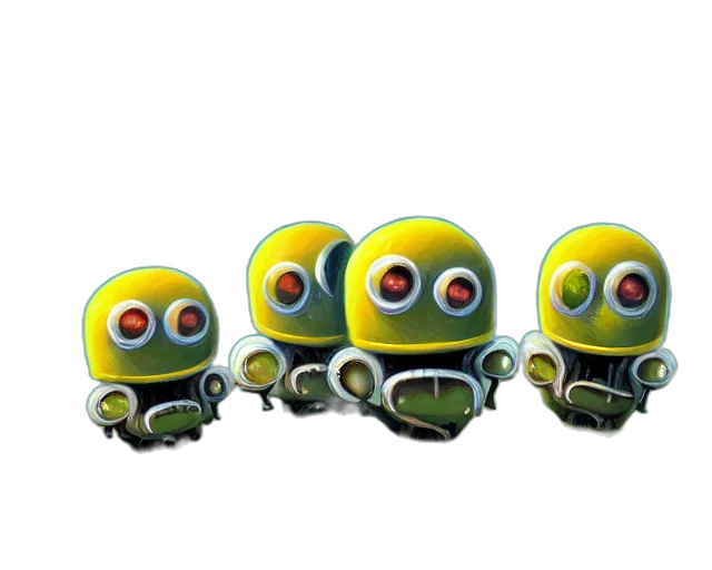 robot, staff, concept art, 3d render, photorealistic, pixel art, outer space, gaggle transparent PNG cut-out