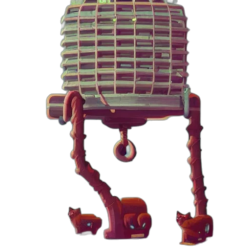 robot, staff, weapon, furniture, pixel art, 3d render, concept art, photorealistic transparent PNG cut-out