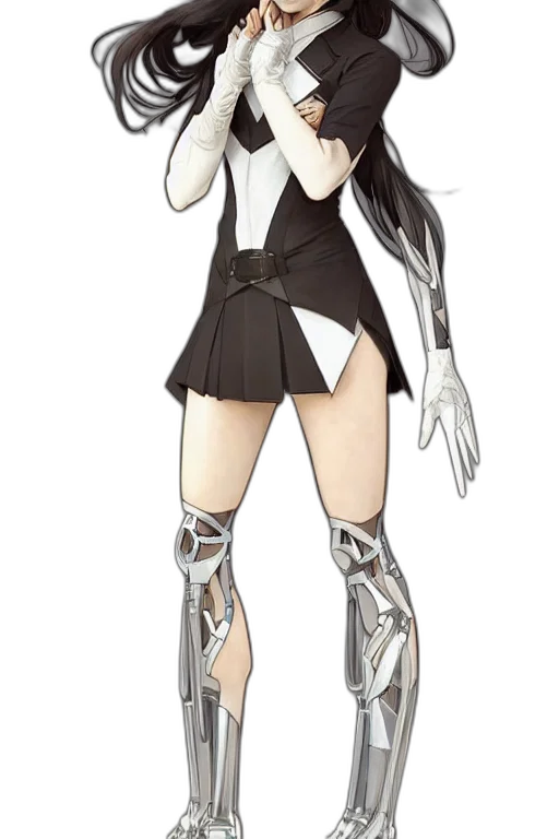 robot, weapon, dress, staff, concept art, anime, 3d render, fantasy art transparent PNG cut-out