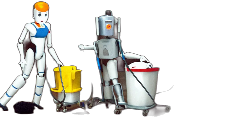 robot, concept art, 3d render, pixel art transparent PNG cut-out
