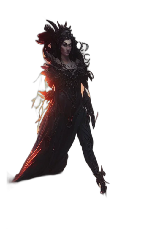 staff, dress, mask, concept art, fantasy art, comic book art, pixel art, dark transparent PNG cut-out