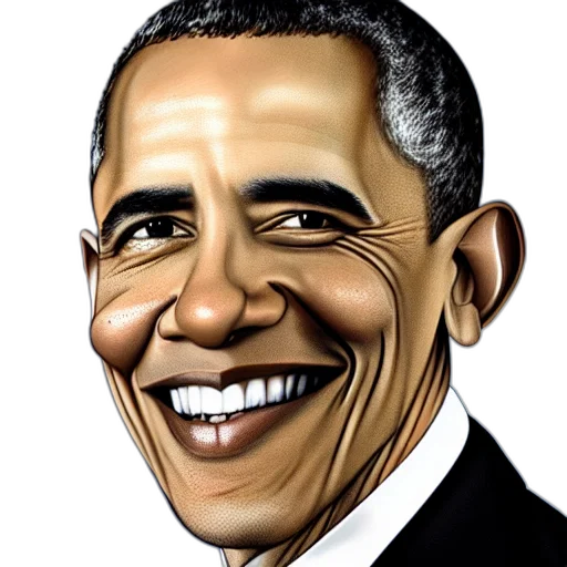 face, photorealistic, cartoon, 3d render, comic book art, president, obama, lizard transparent PNG cut-out