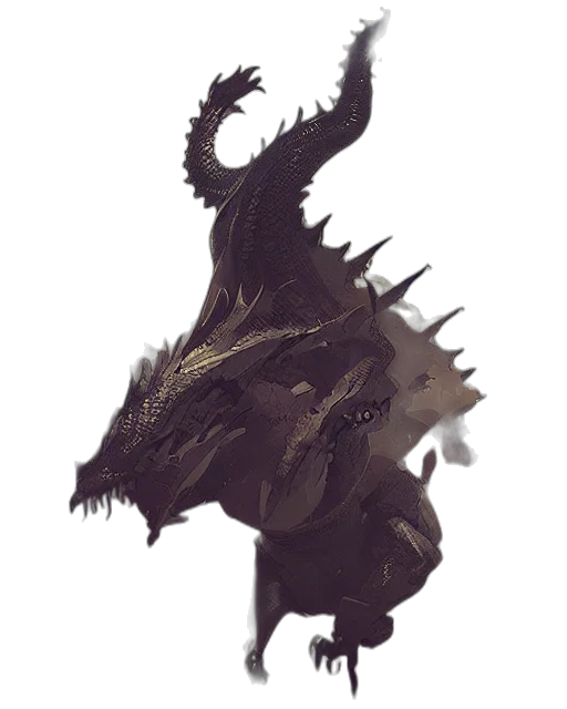 dragon, creature, animal, mask, concept art, fantasy art, 3d render, photorealistic transparent PNG cut-out