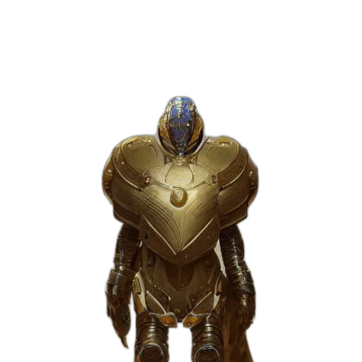 robot, mask, creature, weapon, concept art, fantasy art, 3d render, comic book art transparent PNG cut-out
