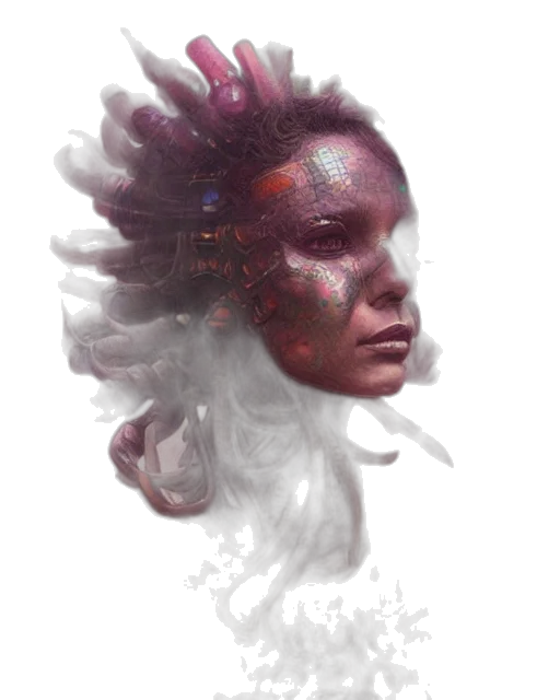 face, mask, crown, creature transparent PNG cut-out