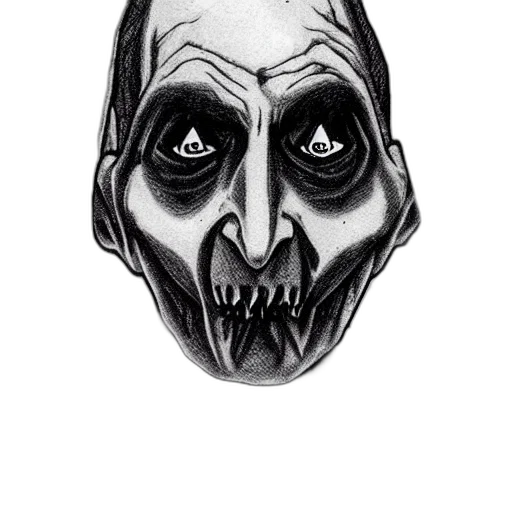 mask, face, creature, comic book art transparent PNG cut-out