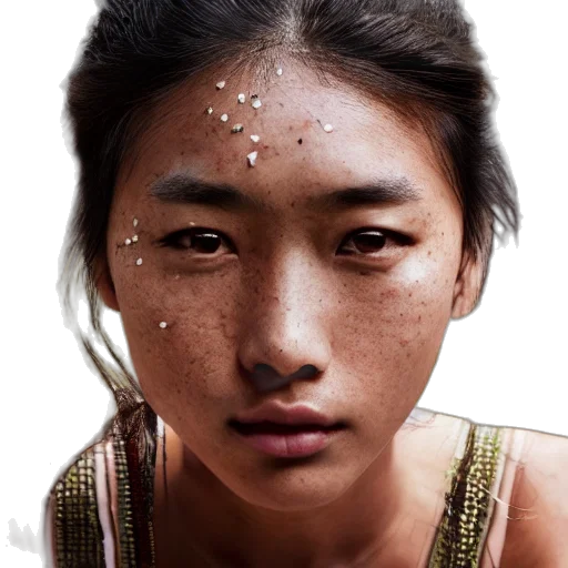 face, jewelry, mask, hair transparent PNG cut-out