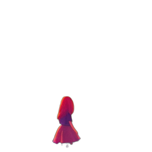 dress, hair, creature, robot transparent PNG cut-out