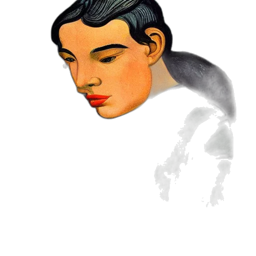 face, mask, hair, staff, photorealistic, concept art, cartoon, watercolor transparent PNG cut-out