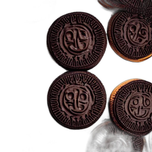 food, photorealistic, 3d render, oreo transparent PNG cut-out