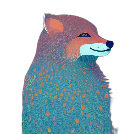 animal, creature, face, watercolor transparent PNG cut-out