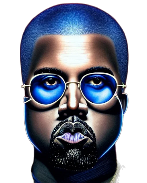mask, face, hair, crown, cartoon, 3d render, photorealistic, vaporwave transparent PNG cut-out