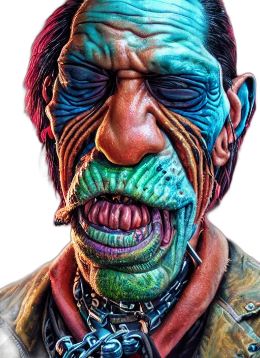 face, mask, creature, staff transparent PNG cut-out