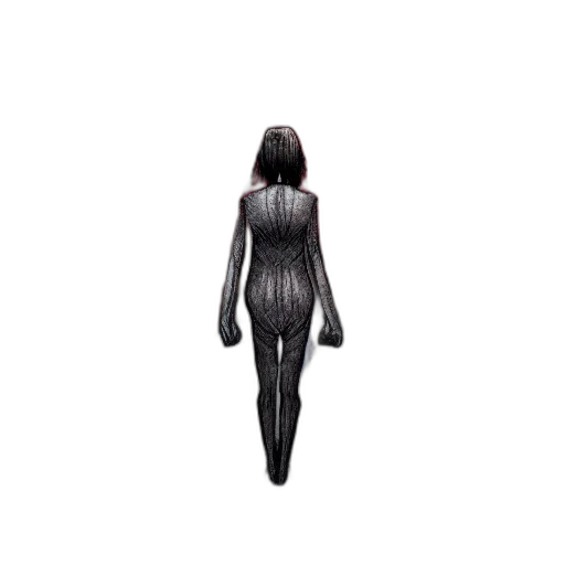dress, hair, creature, robot, 3d render, concept art, pixel art, photorealistic transparent PNG cut-out