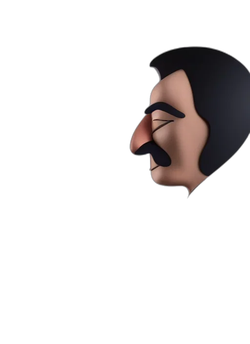 mask, face, hat, crown, 3d render, concept art, photorealistic, cartoon transparent PNG cut-out