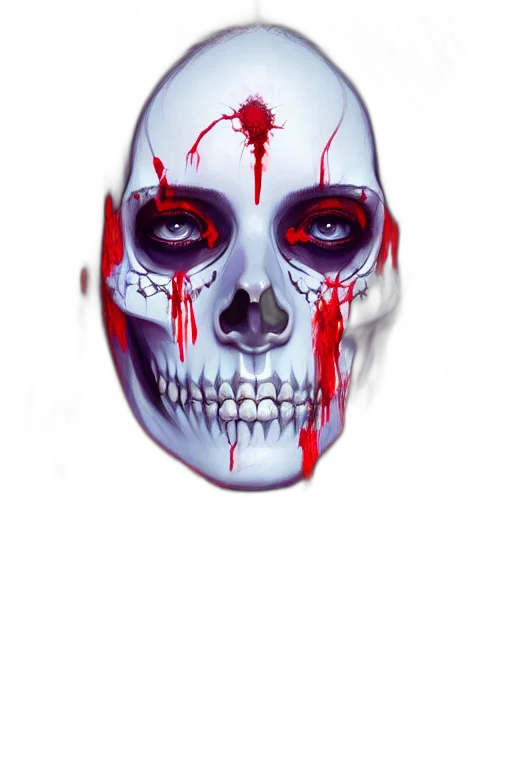 face, mask, photorealistic, concept art, fantasy art, comic book art, red, colorful transparent PNG cut-out