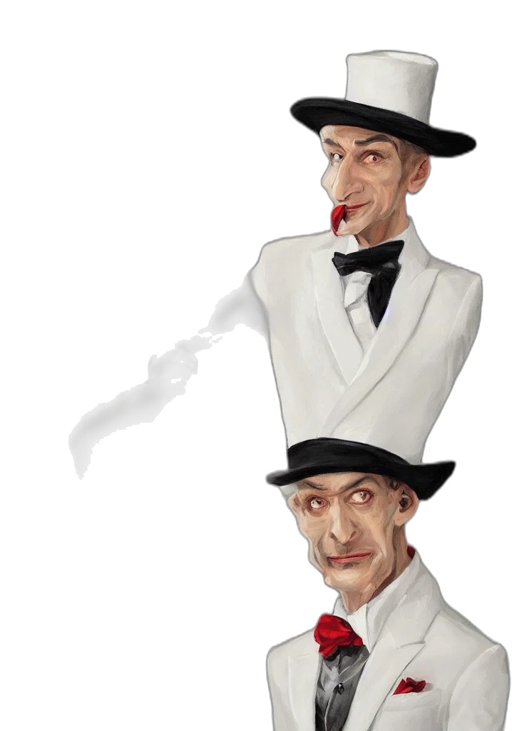 staff, hat, face, umbrella transparent PNG cut-out