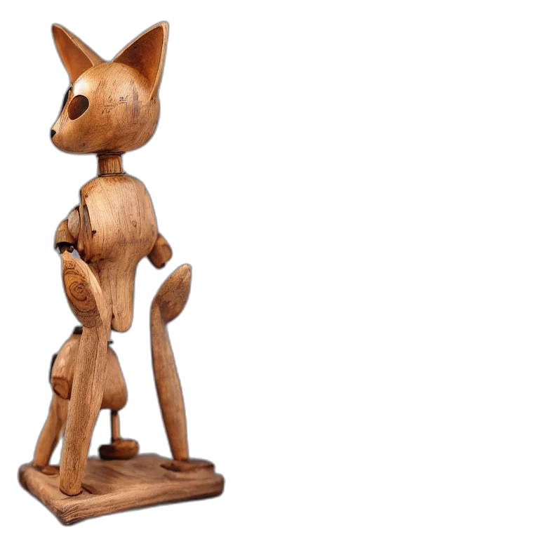 furniture, staff, animal, 3d render, concept art, cartoon, realistic, wooden transparent PNG cut-out