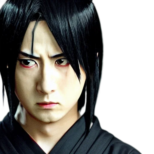 face, photorealistic, anime, fantasy art, 3d render, live, action, itachi transparent PNG cut-out