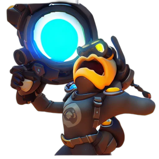 robot, weapon, staff, mask transparent PNG cut-out