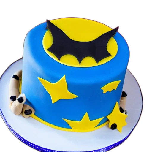 3d render, chinese, bat, superhero, birthday, cake transparent PNG cut-out