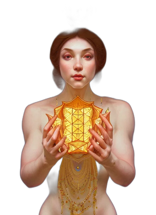 jewelry, dress, crown, robot, pixel art, fantasy art, concept art, 3d render transparent PNG cut-out