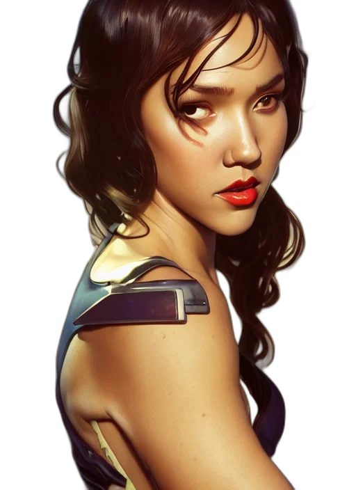 face, weapon, photorealistic, comic book art transparent PNG cut-out