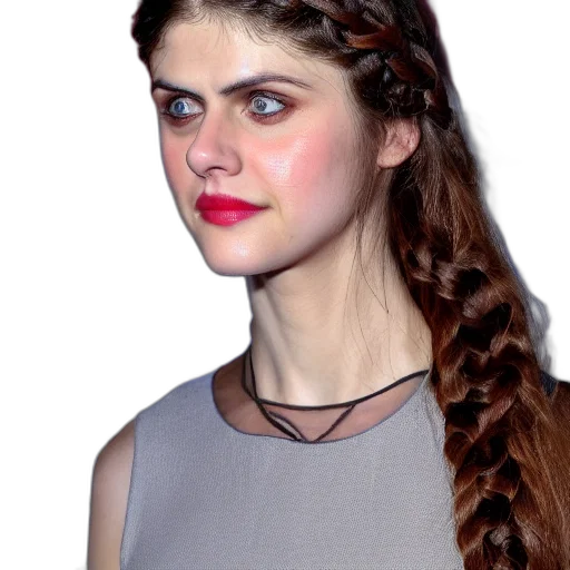 hair, dress, face, jewelry transparent PNG cut-out