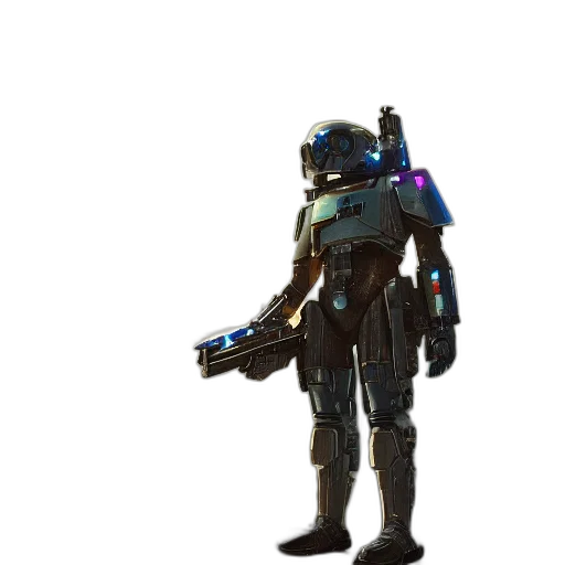 robot, weapon, staff, creature transparent PNG cut-out