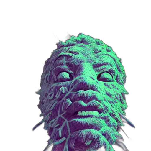 creature, mask, face, animal, 3d render, concept art, pixel art, photorealistic transparent PNG cut-out