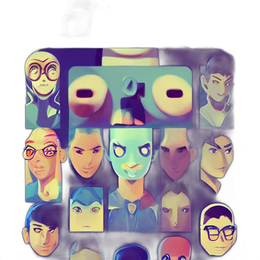 mask, face, comic book art, cartoon transparent PNG cut-out