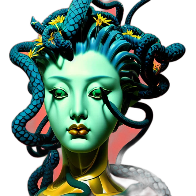 creature, mask, staff, crown, concept art, fantasy art, 3d render, pixel art transparent PNG cut-out