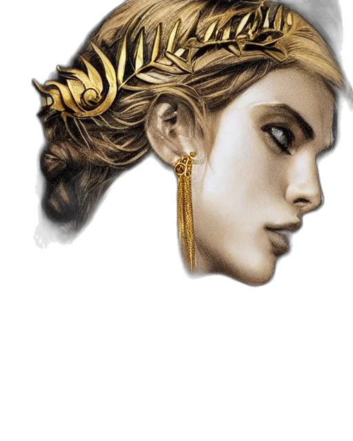 jewelry, crown, face, mask, fantasy art, concept art, photorealistic, watercolor transparent PNG cut-out