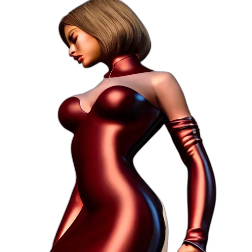 dress, robot, 3d render, concept art transparent PNG cut-out