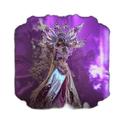crown, jewelry, staff, fantasy art, concept art, 3d render, pixel art, pastel transparent PNG cut-out