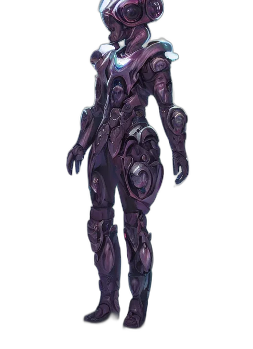 robot, staff, weapon, dress, concept art, fantasy art, cyberpunk, 3d render transparent PNG cut-out